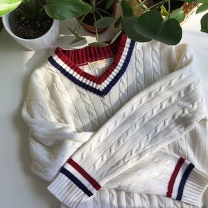 Vintage Long Sleeve Knitted Oversized Sweatshirt